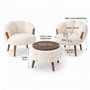 Atelier Del Sofa Star - White Conjunto de Sillón y Mesa de Café